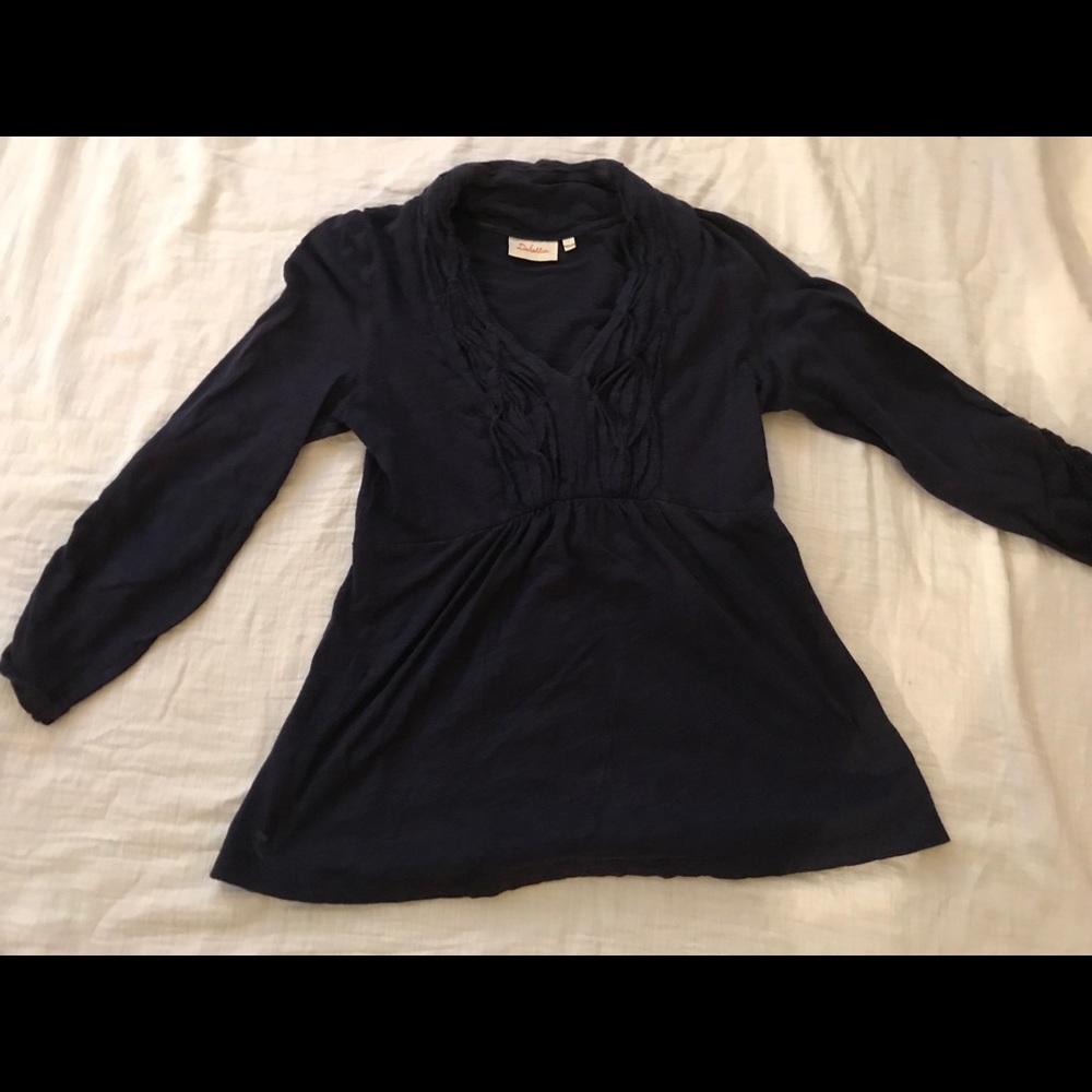 Anthropologie Deletta Navy blouse